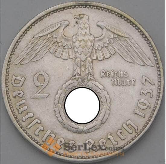 Германия монета 2 марки 1937 А КМ93 XF арт. 22205