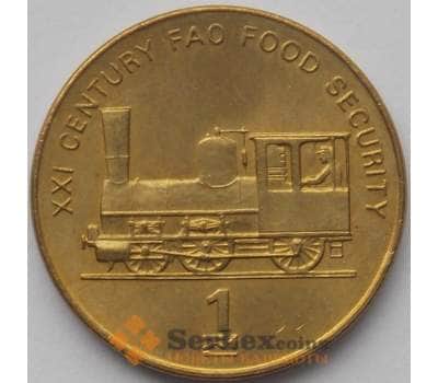 Монета Корея Северная 1 чон 2002 КМ195 UNC Поезд (J05.19) арт. 16893
