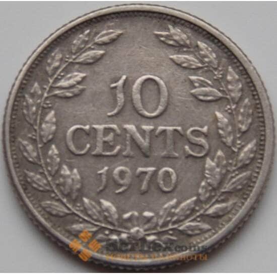 Либерия 10 цент 1968-1987 КМ15а.2 VF арт. 7962