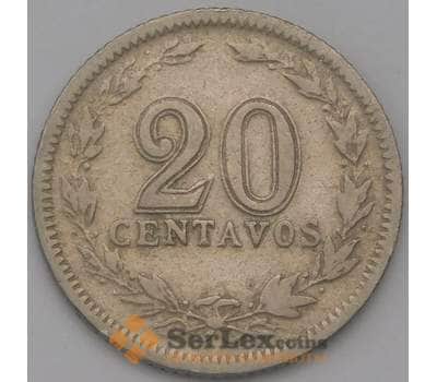 Монета Аргентина 20 сентаво 1925 КМ36 VF арт. 38446
