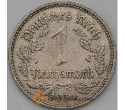 Монета Германия 1 рейхсмарка 1934 J КМ78 XF арт. 28192
