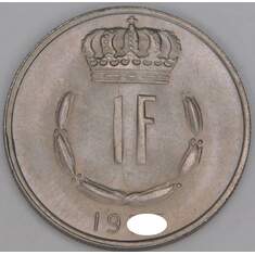 Люксембург 1 франк 1965-1984 КМ55 aUNC-UNC арт. 53367