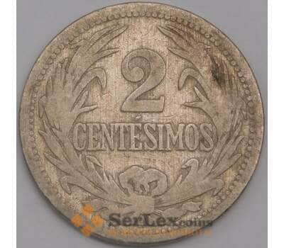 Монета Уругвай 2 сентесимо 1909 КМ20 VF- арт. 40486