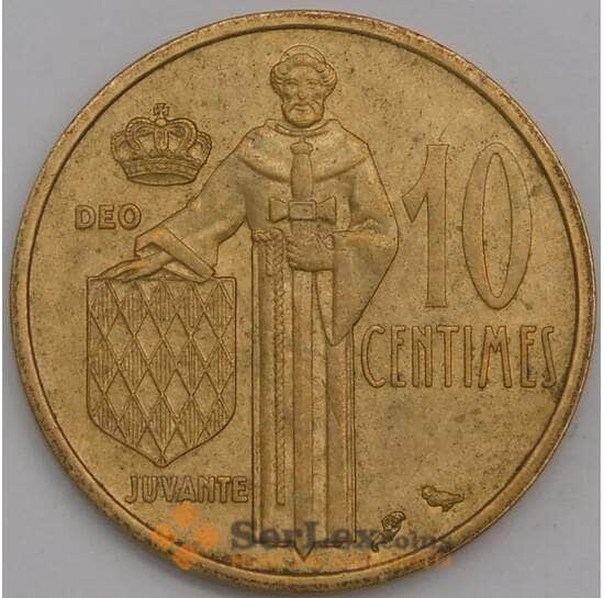 Монако монета 10 сантим 1962 КМ142 AU арт. 43212
