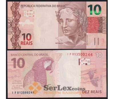 Банкнота Бразилия 10 риал 2010 Р254 UNC арт. 38689