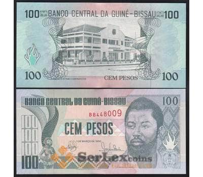 Гвинея-Биcсау банкнота 100 песо 1990 P11 aUNC арт. 43745