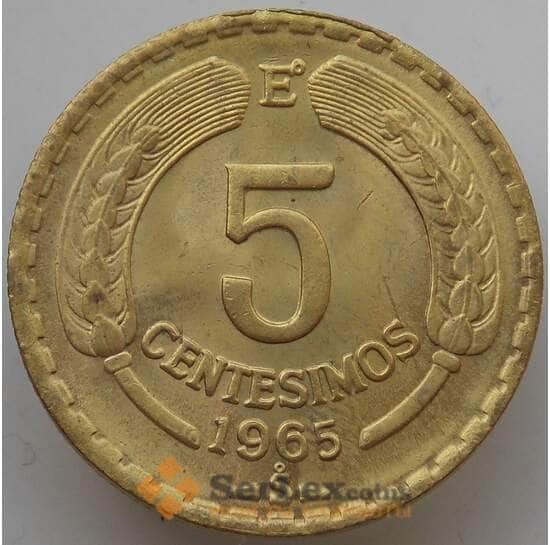 Чили 5 сентесимо 1965 КМ190 UNC арт. 14165