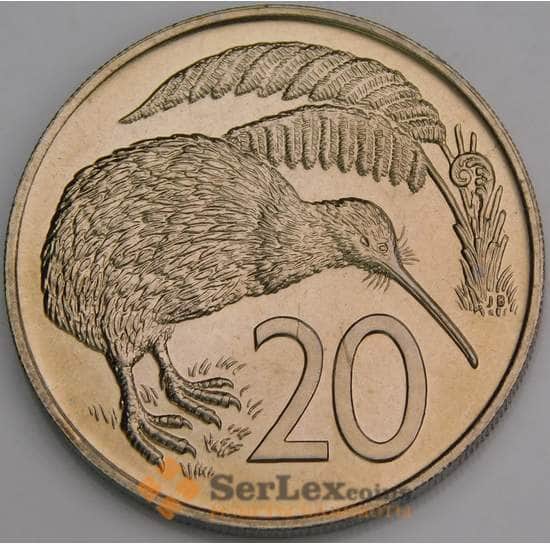 Новая Зеландия монета 20 центов 1975 КМ36 UNC арт. 46533