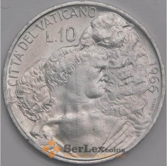 Ватикан монета 10 лир 1966 КМ87 UNC арт. 41609