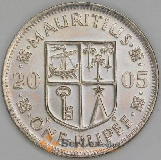 Маврикий 1 рупия 2005 КМ55 UNC арт. 56402