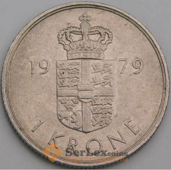 Дания 1 крона 1973-1989 КМ862 VF арт. 49448