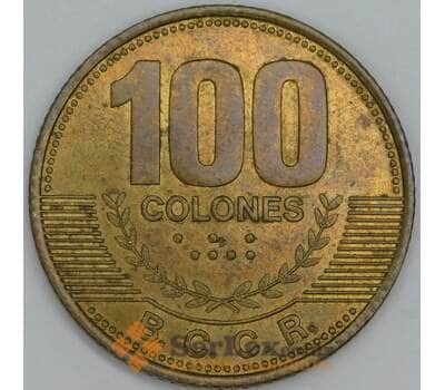 Монета Коста-Рика 100 колонов 2007 КМ240а AU арт. 14068