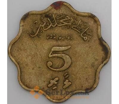 Мальдивы монета 5 лаари 1960 КМ45 F арт. 46014