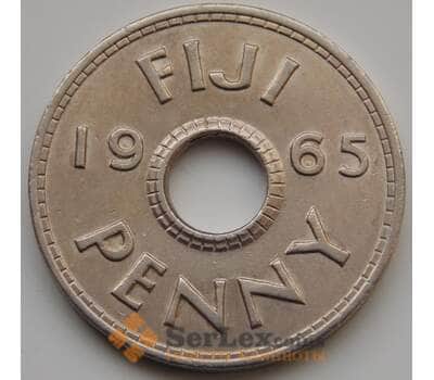 Монета Фиджи 1 пенни 1965 КМ21 XF арт. 8537