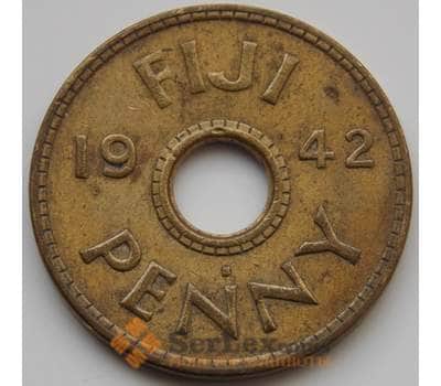 Монета Фиджи 1 пенни 1942 КМ7а VF арт. 8538
