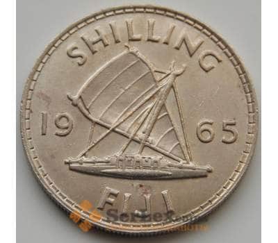 Монета Фиджи 1 шиллинг 1965 КМ23 AU арт. 8540