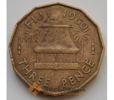 Монета Фиджи 3 пенса 1960 КМ22 VF арт. 8541