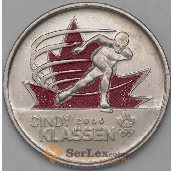 Канада 25 центов 2009 КМ1065 Синди Классен цветная AU арт. 25033