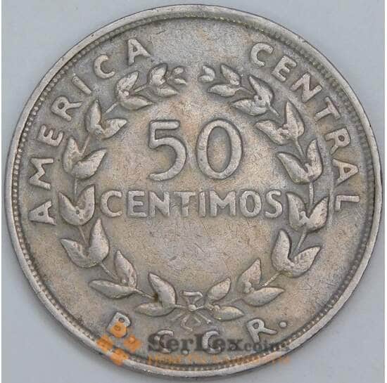 Коста-Рика 50 сентимо 1968 КМ189.3 VF арт. 57224