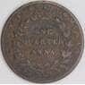 Индия Ост-Индийская Компания 1/4 анна 1835 КМ446 VF арт. 55036