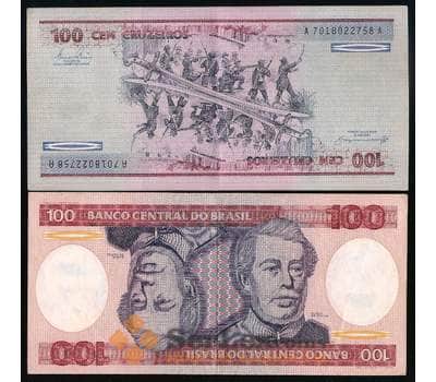 Банкнота Бразилия 100 крузейро 1981-1985 Р198 XF арт. 40545