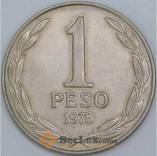 Чили 1 песо 1976 КМ208 XF арт. 57734