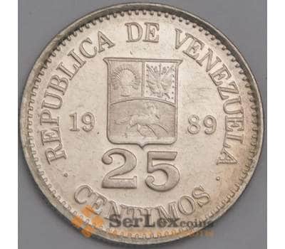Венесуэла монета 25 сентимо 1989-1990 КМ50а UNC арт. 41391