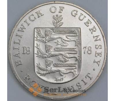 Гернси 25 пенсов 1978 КМ32 BU Королевский визит  арт. 54881