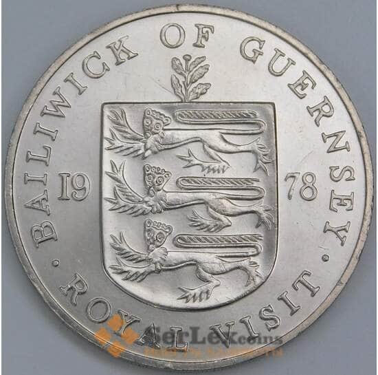 Гернси 25 пенсов 1978 КМ32 BU Королевский визит арт. 54881 Гернси 25 пенсов 1978 КМ32 BU Королевский визит арт. 54881
