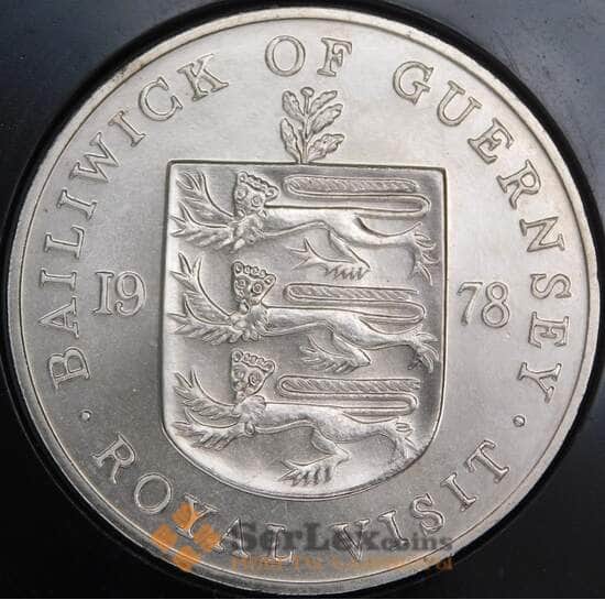 Гернси 25 пенсов 1978 КМ32 BU Королевский визит арт. 54881 Гернси 25 пенсов 1978 КМ32 BU Королевский визит арт. 54881