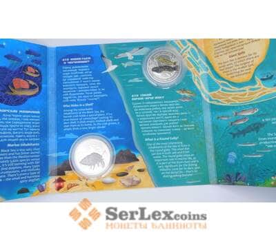 Украина набор из двух монет 5 гривен 2025 BU "Жители морских глубин". В буклете арт. 55425