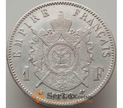 Монета Франция 1 франк 1868 А КМ806 VF+ арт. 9271