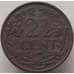 Монета Нидерланды 2 1/2 цента 1916 КМ150 XF арт. 9277