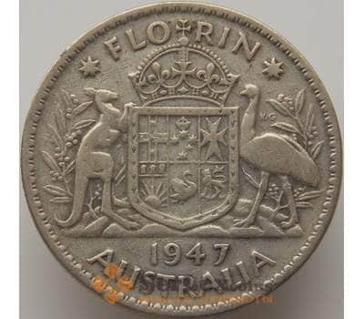 Монета Австралия 1 флорин 1947 КМ40а F-VF арт. 9285