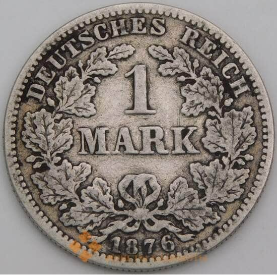 Германия монета 1 марка 1876 G КМ7 VF- арт. 48788