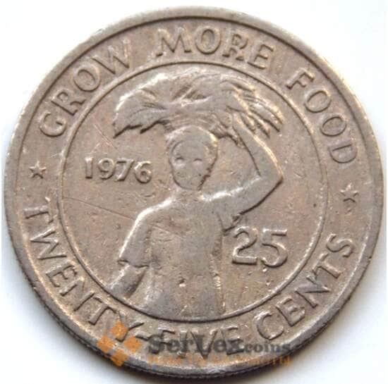 Либерия монета 25 центов 1976 КМ30 VF- арт. 7502