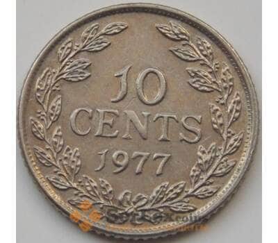 Монета Либерия 10 центов 1968-1987 КМ15а.2 XF арт. 7506