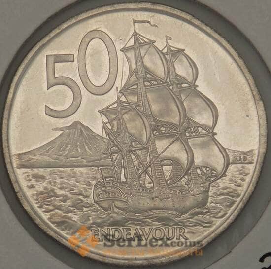 Новая Зеландия 50 центов 1967 КМ37.1 aUNC (ОС) арт. 21450