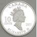 Монета Канада 10 центов 2001 КМ412а Proof Серебро Волонтеры (n17.19) арт. 21564