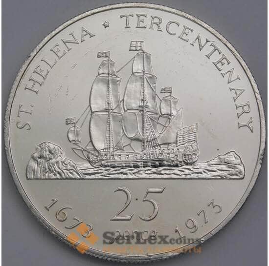 Остров Святой Елены 25 пенсов 1973 КМ5а Proof Корабль  арт. 40257