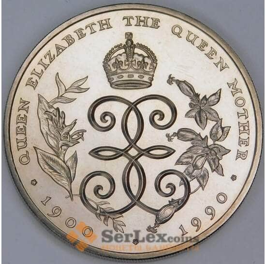 Белиз 2 доллара 1990 КМ100 BU Королева Мать арт. 57164