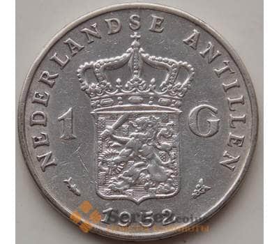Монета Нидерландские Антиллы 1 гульден 1952 КМ2 XF-  арт. 12890