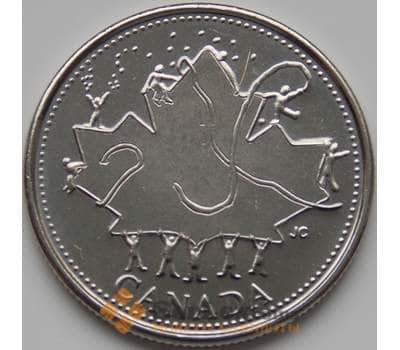 Монета Канада 25 центов 2002 КМ451 UNC День Канады арт. 7360