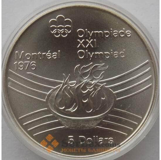Канада 5 долларов 1976 КМ110 BU Серебро Олимпийский огонь (J05.19) арт. 14814