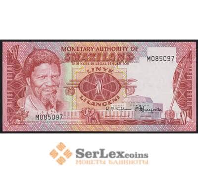 Свазиленд банкнота 1 эмалангени 1974 Р1 UNC арт. 43640