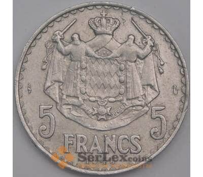 Монета Монако 5 франков 1945 КМ122 XF арт. 14601