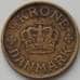 Монета Дания 1/2 кроны 1925 КМ831 VF арт. 11833