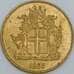 Исландия монета 1 крона 1965 КМ12a aUNC  арт. 42397