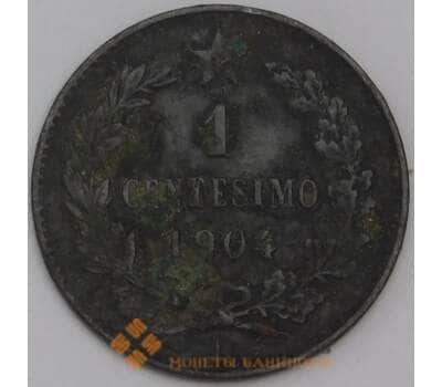Италия 1 чентезимо 1904 КМ35 VG арт. 41755