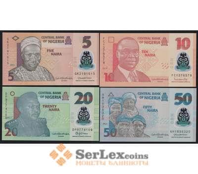 Нигерия набор банкнот 5 10 20 50 найра (4 шт.) 2017-2022 UNC арт. 43829